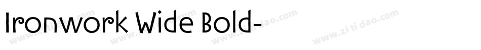 Ironwork Wide Bold字体转换